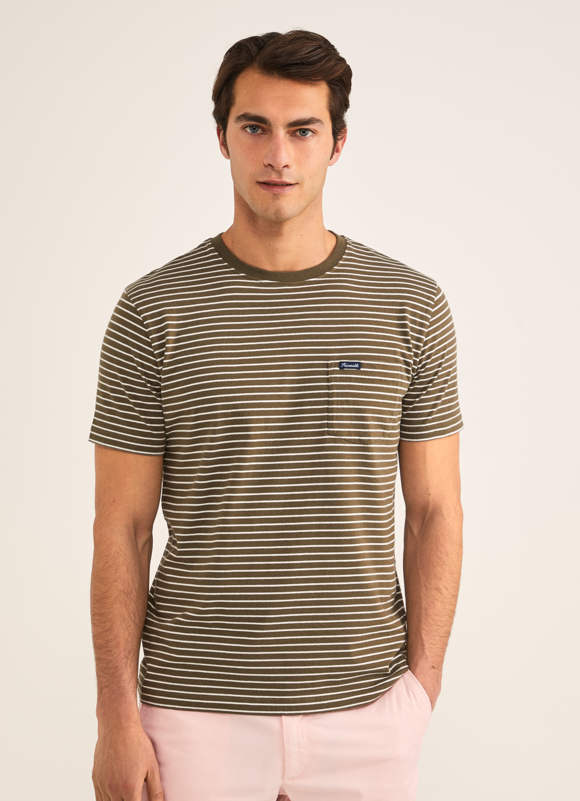 dør spejl Forøge Rekvisitter Striped Cotton Jersey T-Shirt | Façonnable